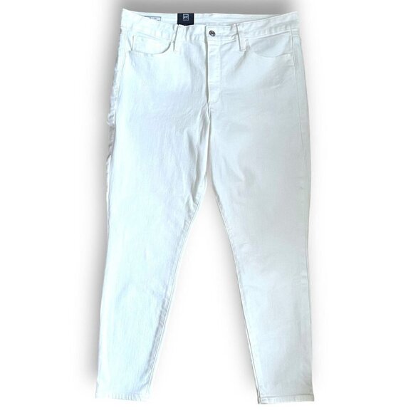 Gap Womens Universal Jegging Plus Sz 18 34 Ivory High Rise Skinny Stretch Jeans - Picture 2 of 8